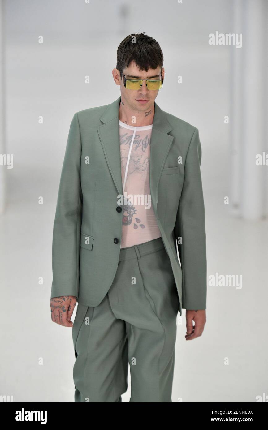 Model Cole Mohr walking on the runway during the Helmut Lang Fashion Show during New York Fashion Week Womenswear Spring / Summer 2020 held in New York, NY on September 7, 2019. (Photo by Jonas Gustavsson/Sipa USA) Stock Photo