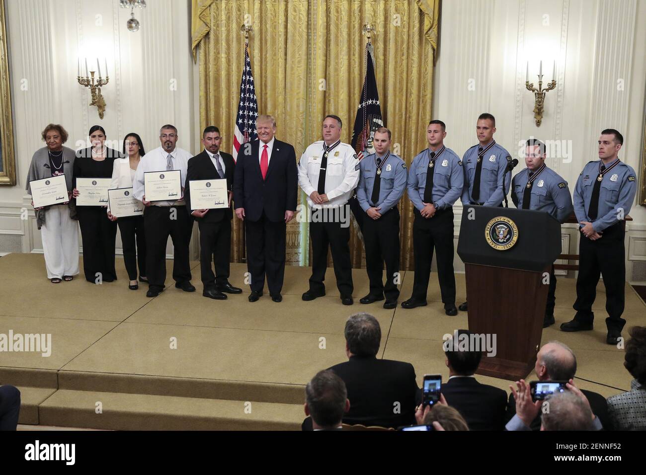 President Donald Trump and Medal of Valor and Heroic Commendation