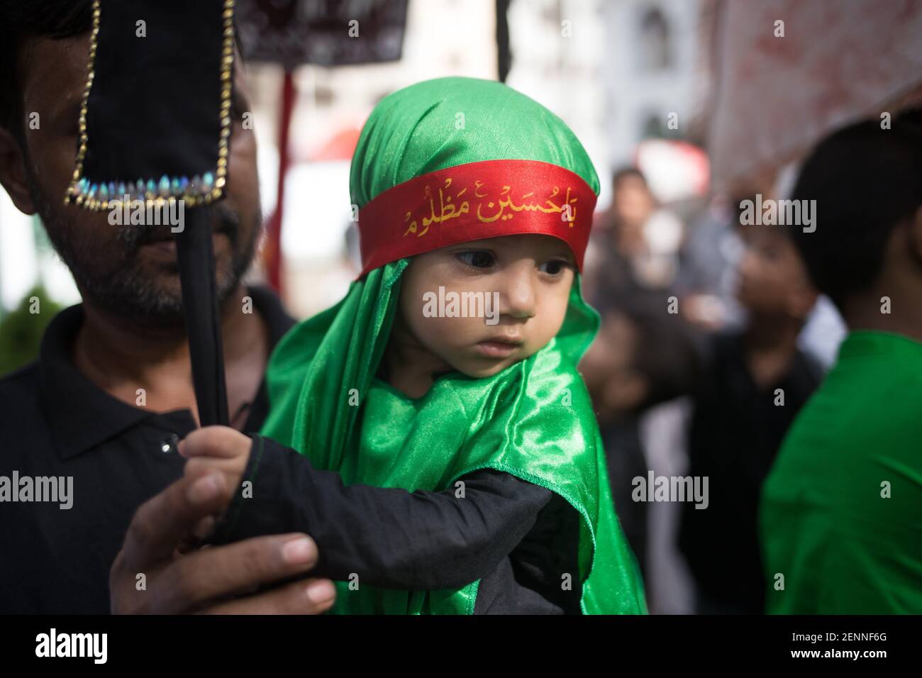 Shia believers come to pray at Imambara and bring out a procession ...