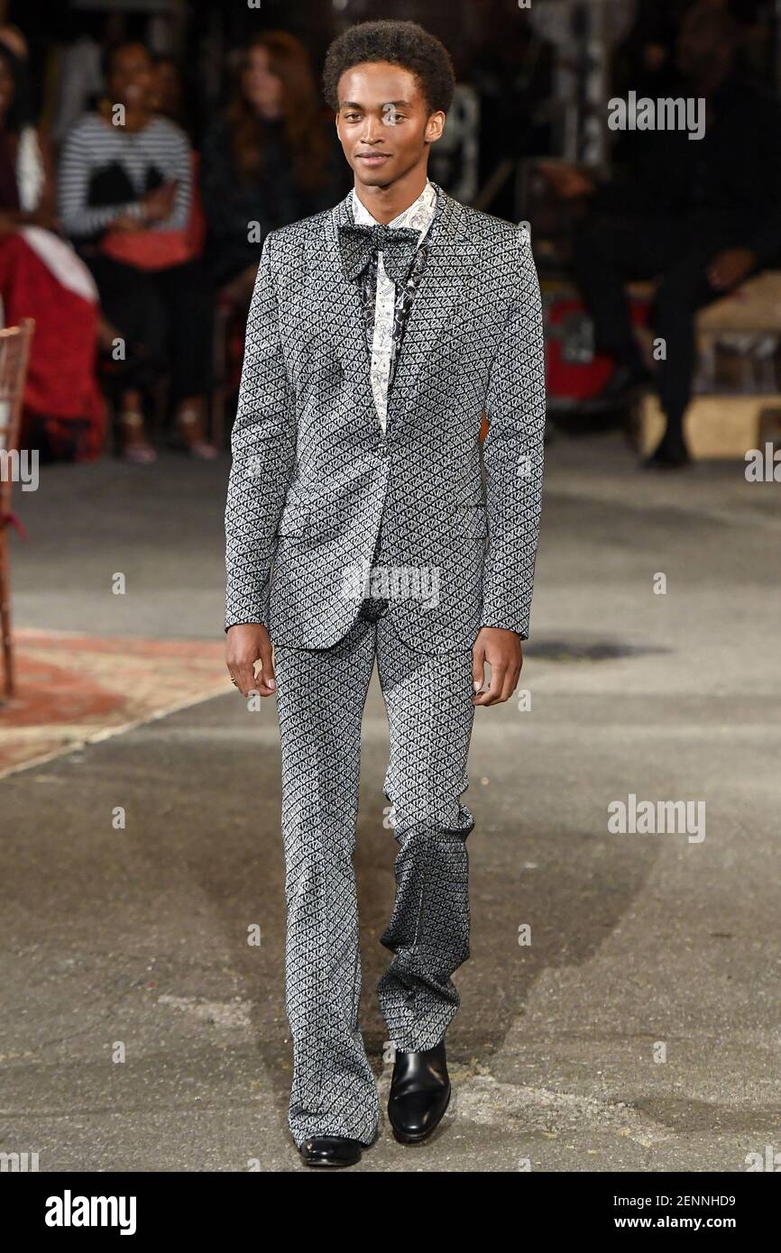 Model Stan Taylor walking on the runway during the Tommy Hilfiger Fashion  Show during New York Fashion Week Fall 2019 Ready-to-Wear held in New York,  NY on September 8, 2019. (Photo by