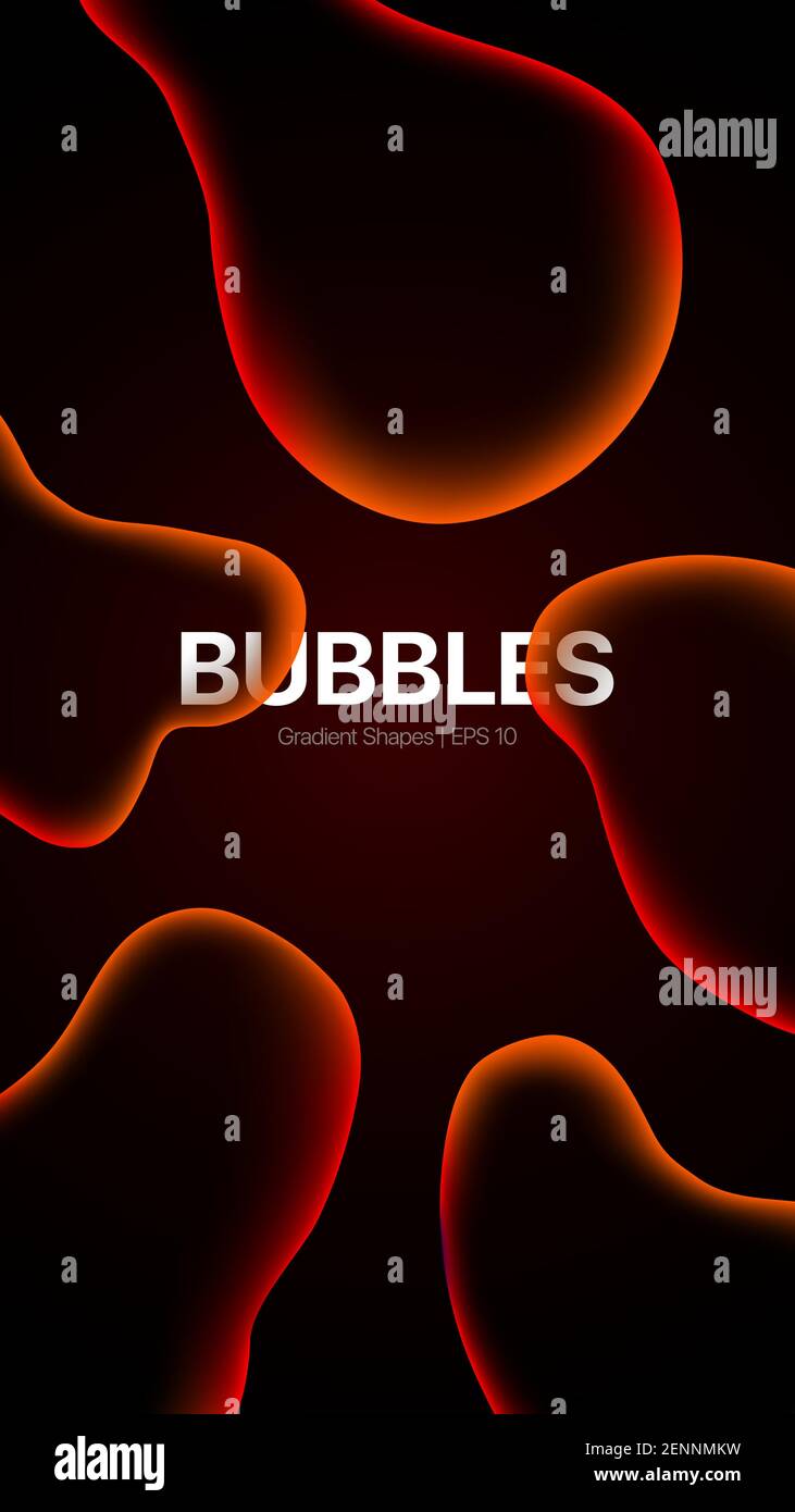 Bubble abstract Background for social media. Gradient liquid Shapes ...