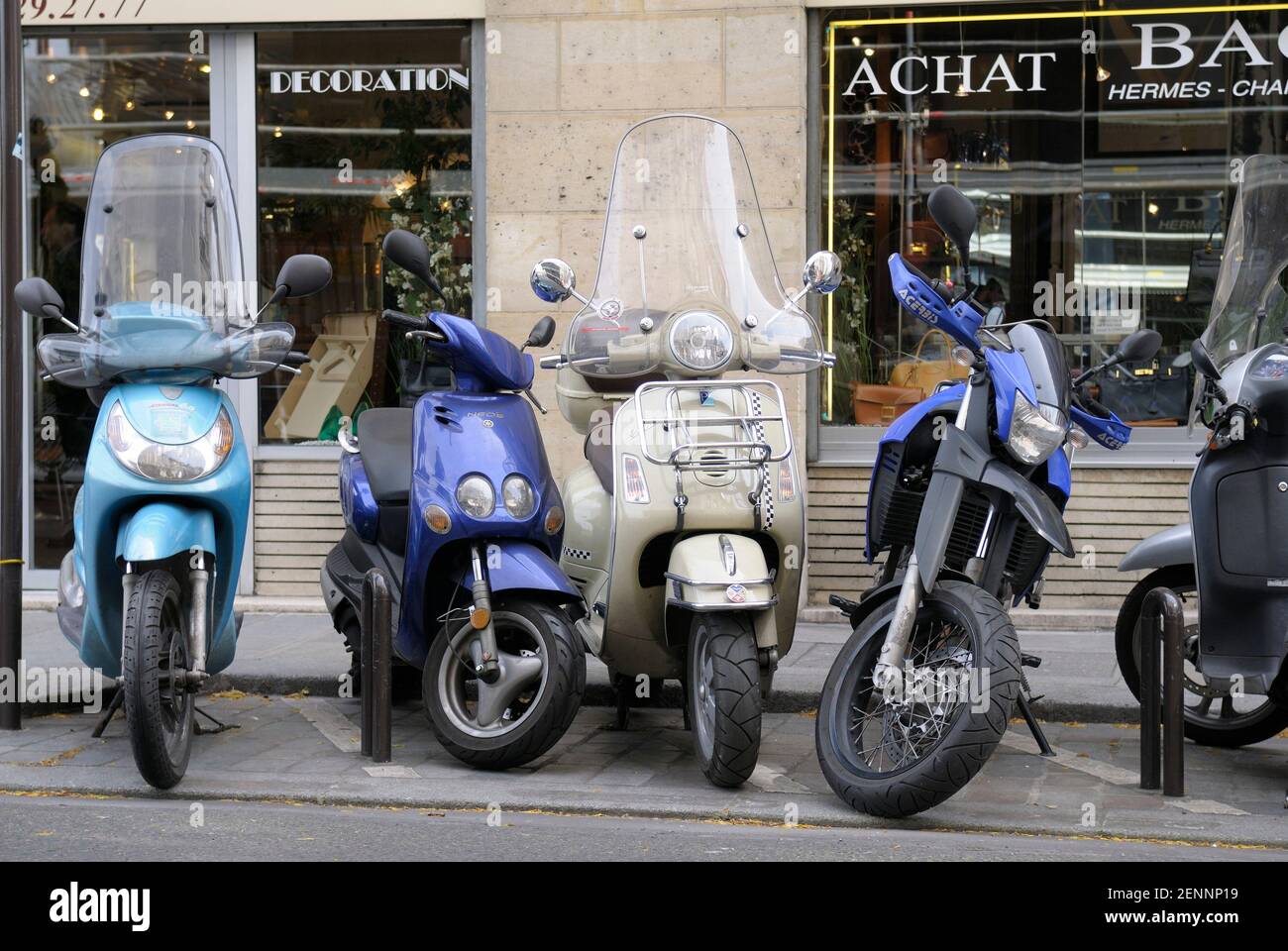 Motorcycles, Paris, ÎledeFrance, France Stock Photo Alamy