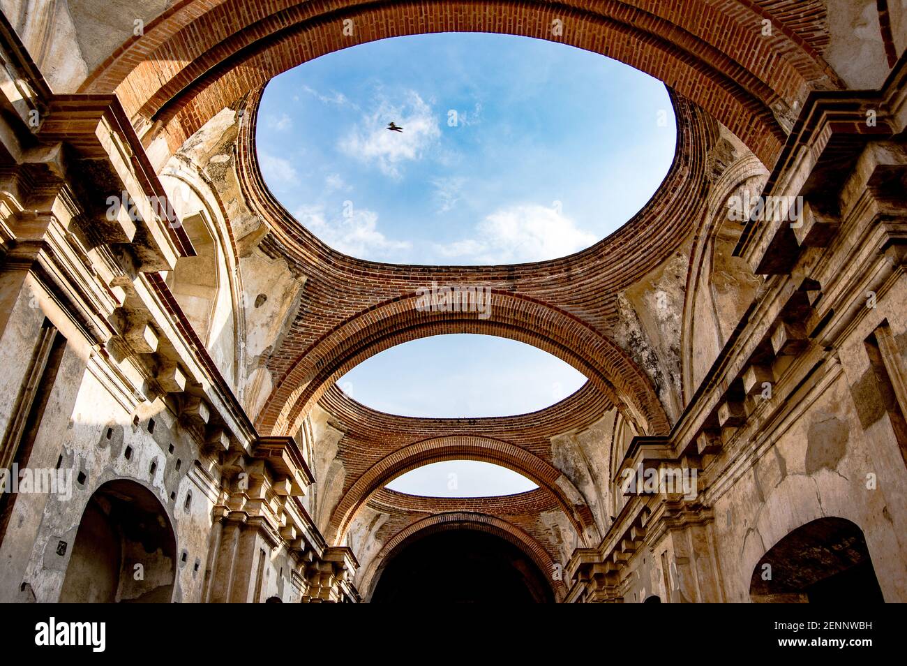 The Iglesia de San Francisco ruins of Antigua, Guatemala Stock Photo
