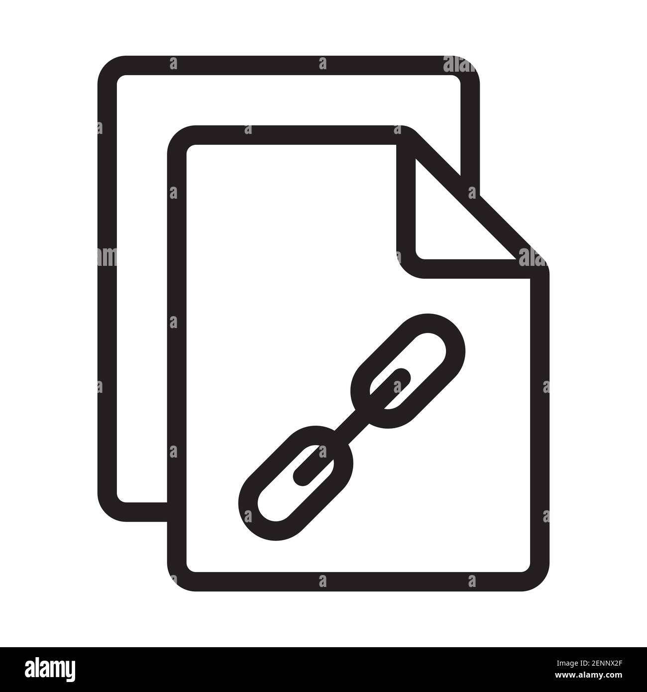 Copy link files line art vector icon for apps and websites Stock Vector