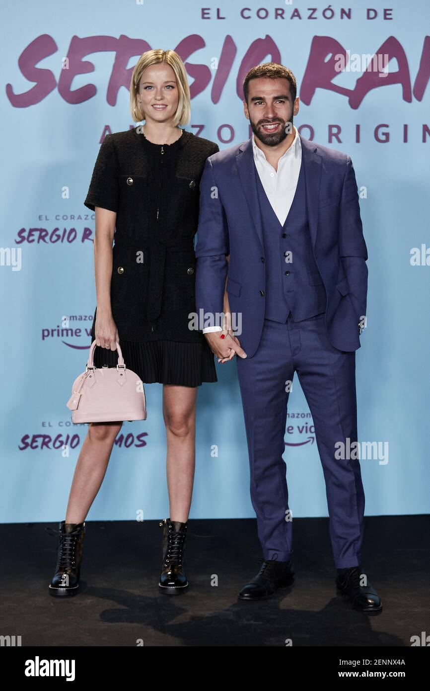 Dani Carvajal and Daphne Canizares attend the El Corazon De Sergio