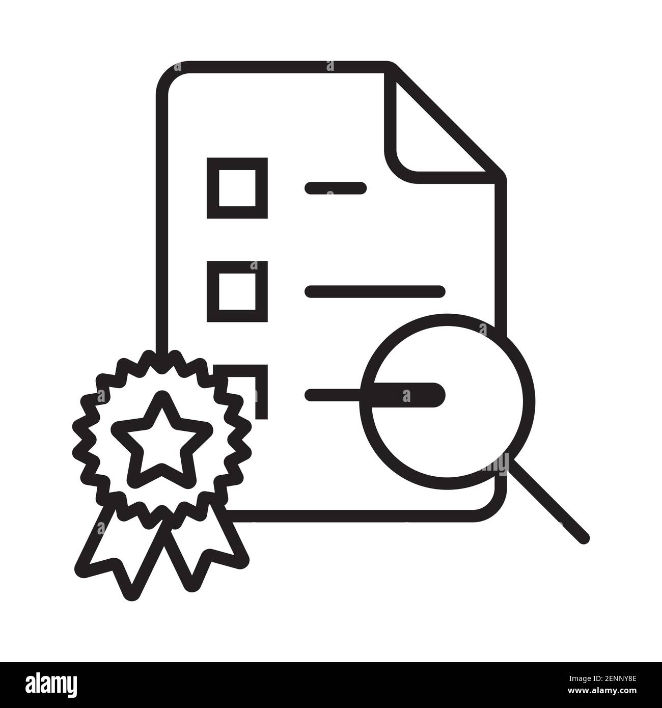 Line art icon of scientific research for apps and websites Stock Vector