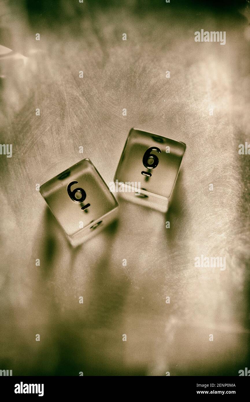 Dice with digits Stock Photo