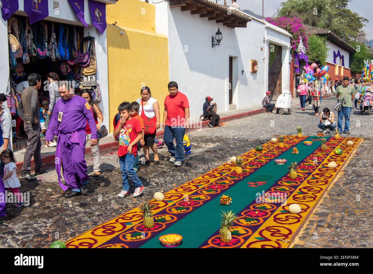 The Holy Week / Semana Santa celebrations in Antigua, Guatemala Stock Photo