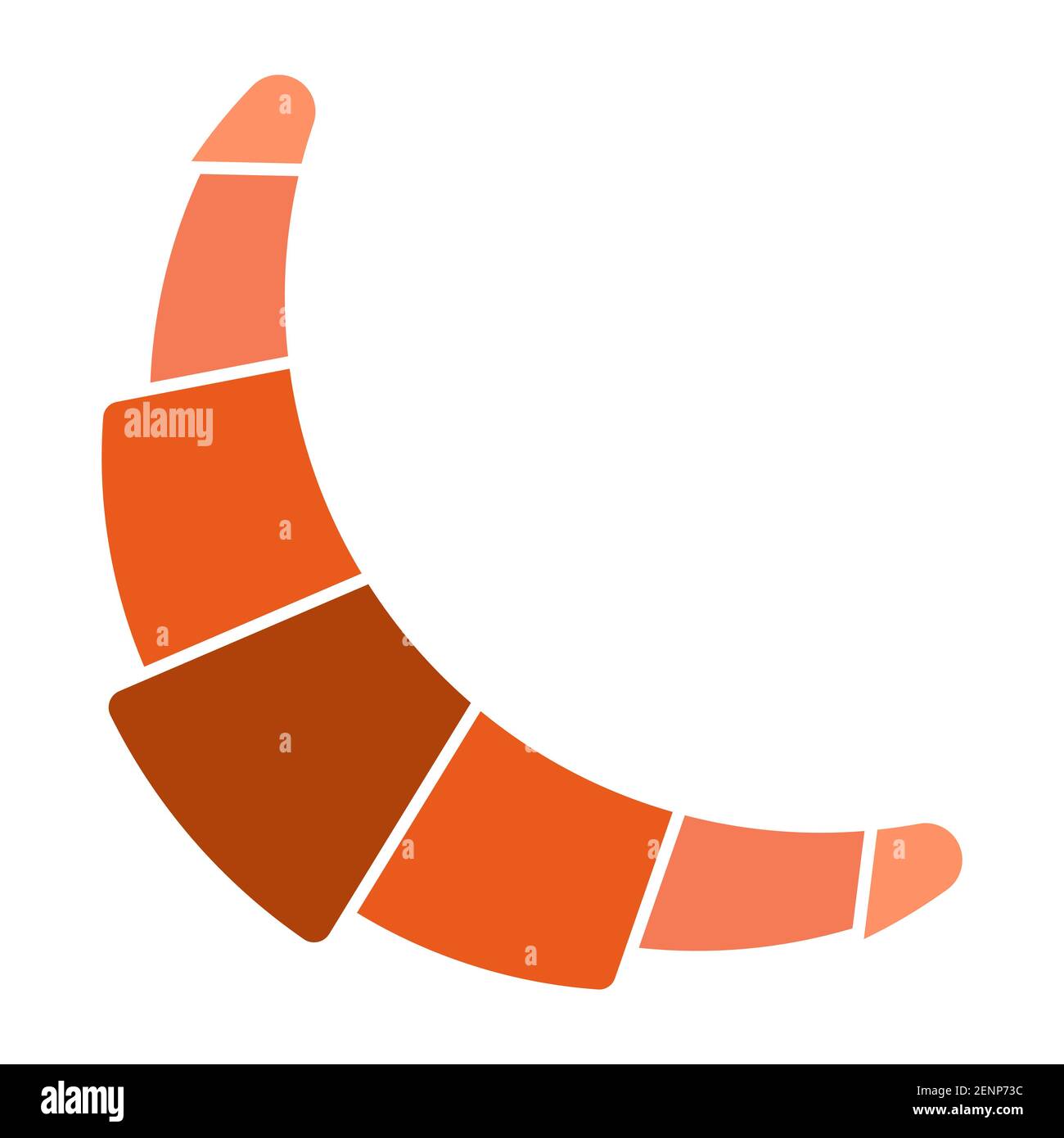 Croissant bread flat vector color icon for apps and website Stock Vector