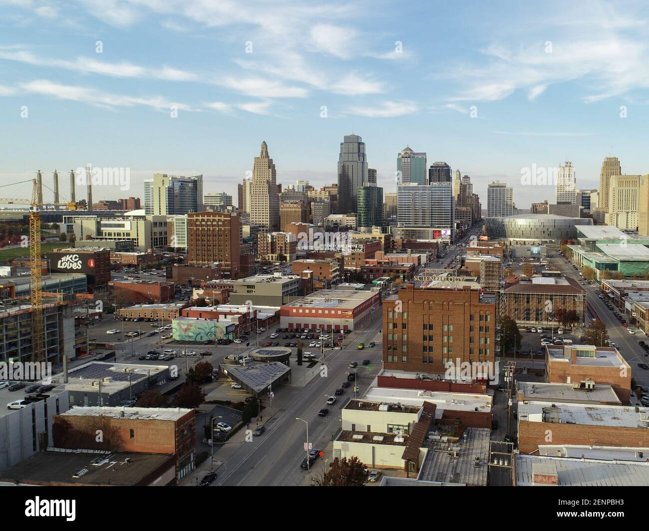 Aerial view of downtown Kansas City Stock Photo - Alamy