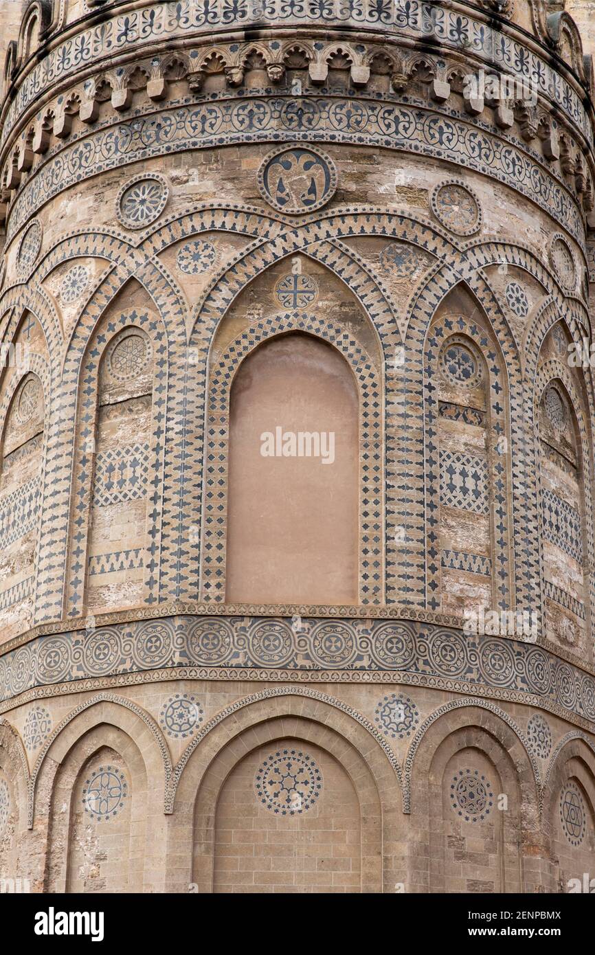 Italy,Sicily,Palermo, the Cathedral, exterior detail, built in 1179-85 Stock Photo