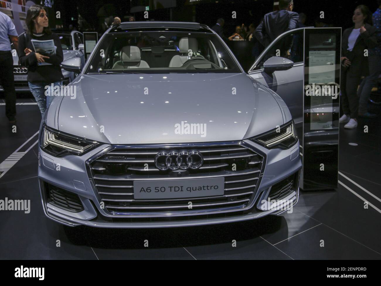 The German car manufacturer Audi, part of the Volkswagen Group, displays  the Audi A6 Avant 50 TDI quattro at the 2019 Internationale  Automobil-Ausstellung (IAA). (Photo by Michael Debets/Pacific Press/Sipa  USA Stock Photo -