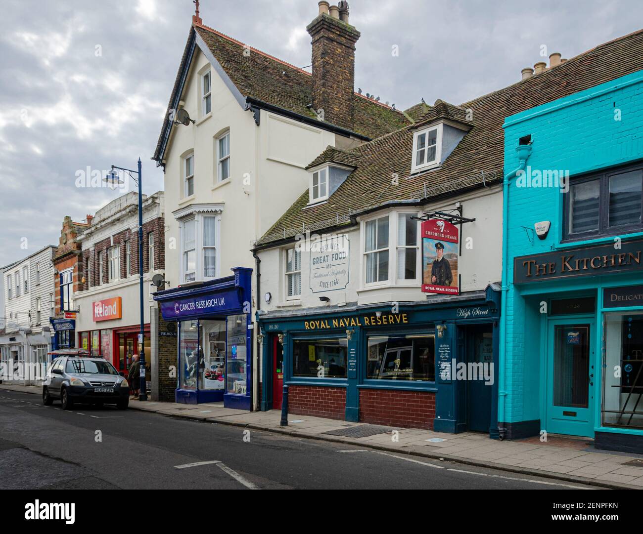 Whitsable, Kent, UK, February 2021 The Royal Naval Reserve public
