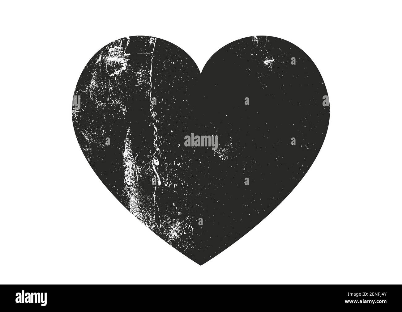 Isolated distress grunge heart with concrete texture. Element for ...