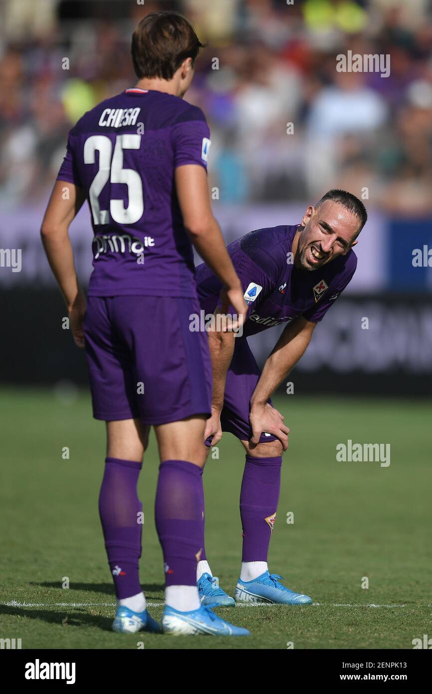 Federico Chiesa of Fiorentina , Franck Ribery of Fiorentina Firenze 14-9-2019  Stadio Artemio Franchi Football Serie A 2019/2020 ACF Fiorentina - Juventus  FC Photo Andrea Staccioli / Insidefoto/Sipa USA Stock Photo - Alamy