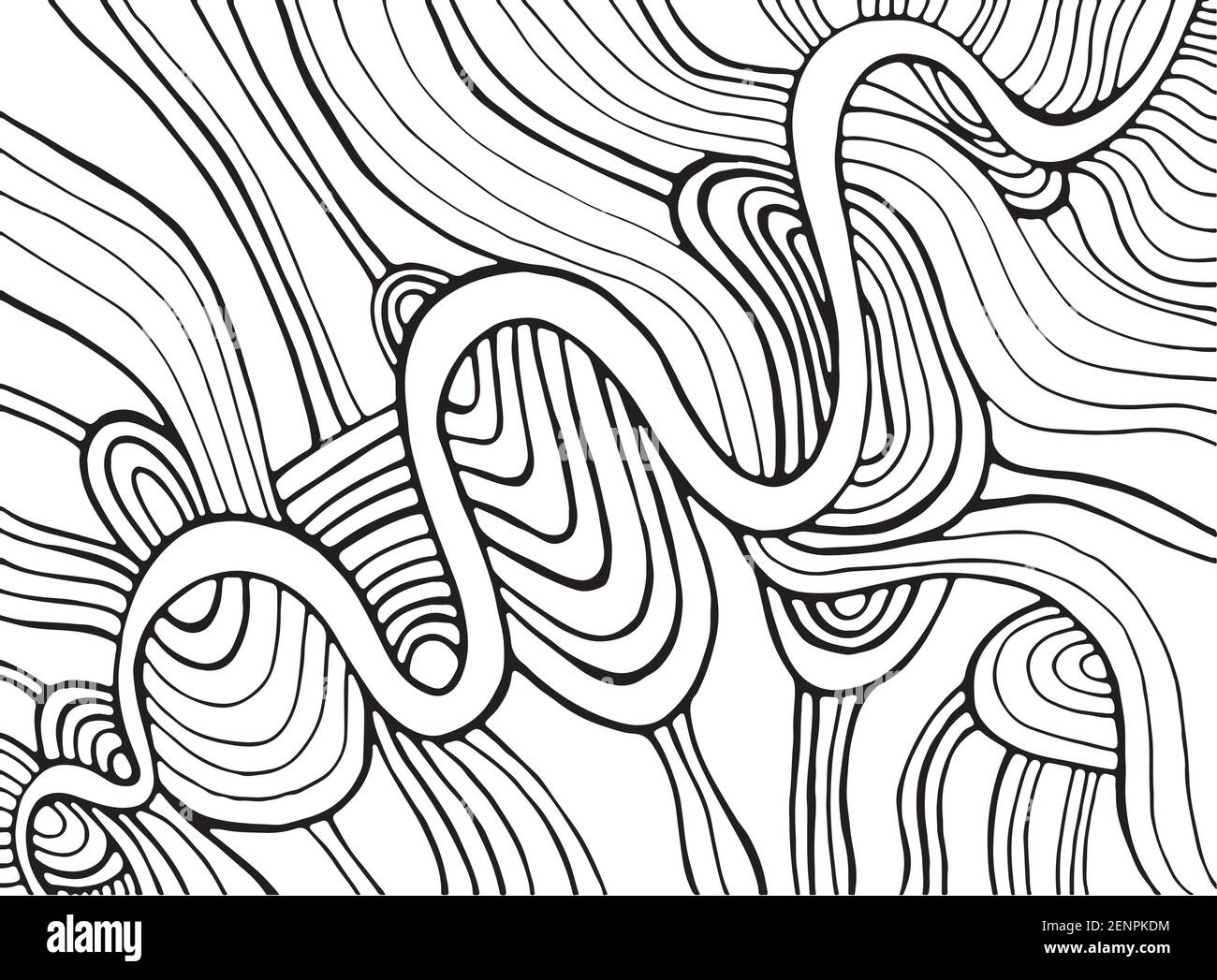 Swirls & Swooshes: Artistic Designs for a Relaxing Coloring