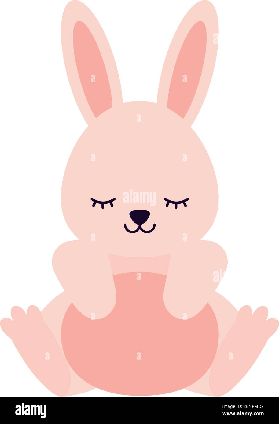 cute rabbit on a white background Stock Vector Image & Art - Alamy