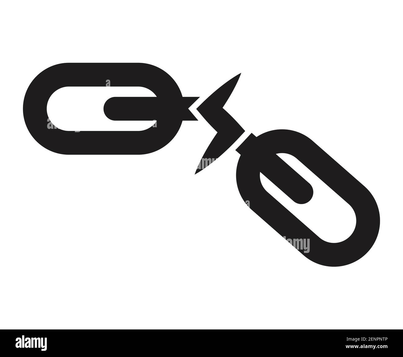 Broken link or chain break line art icon for apps and websites Stock Vector Image & Art Alamy