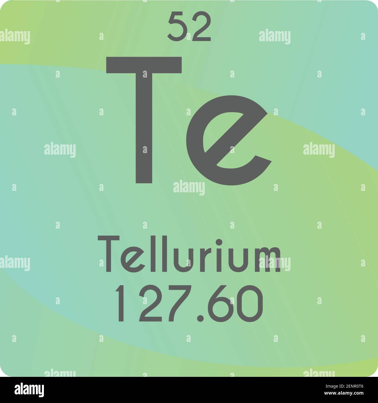 Te Tellurium Metalloid Chemical Element vector illustration diagram