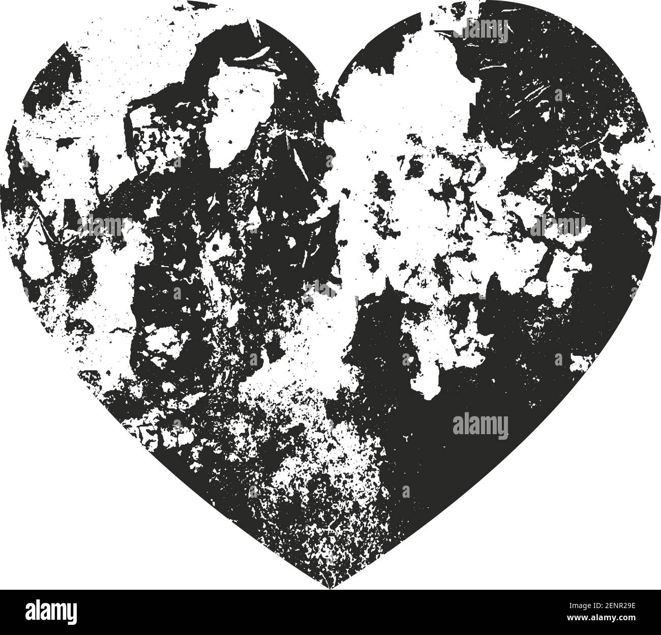 Isolated distress grunge heart with concrete texture. Element for ...