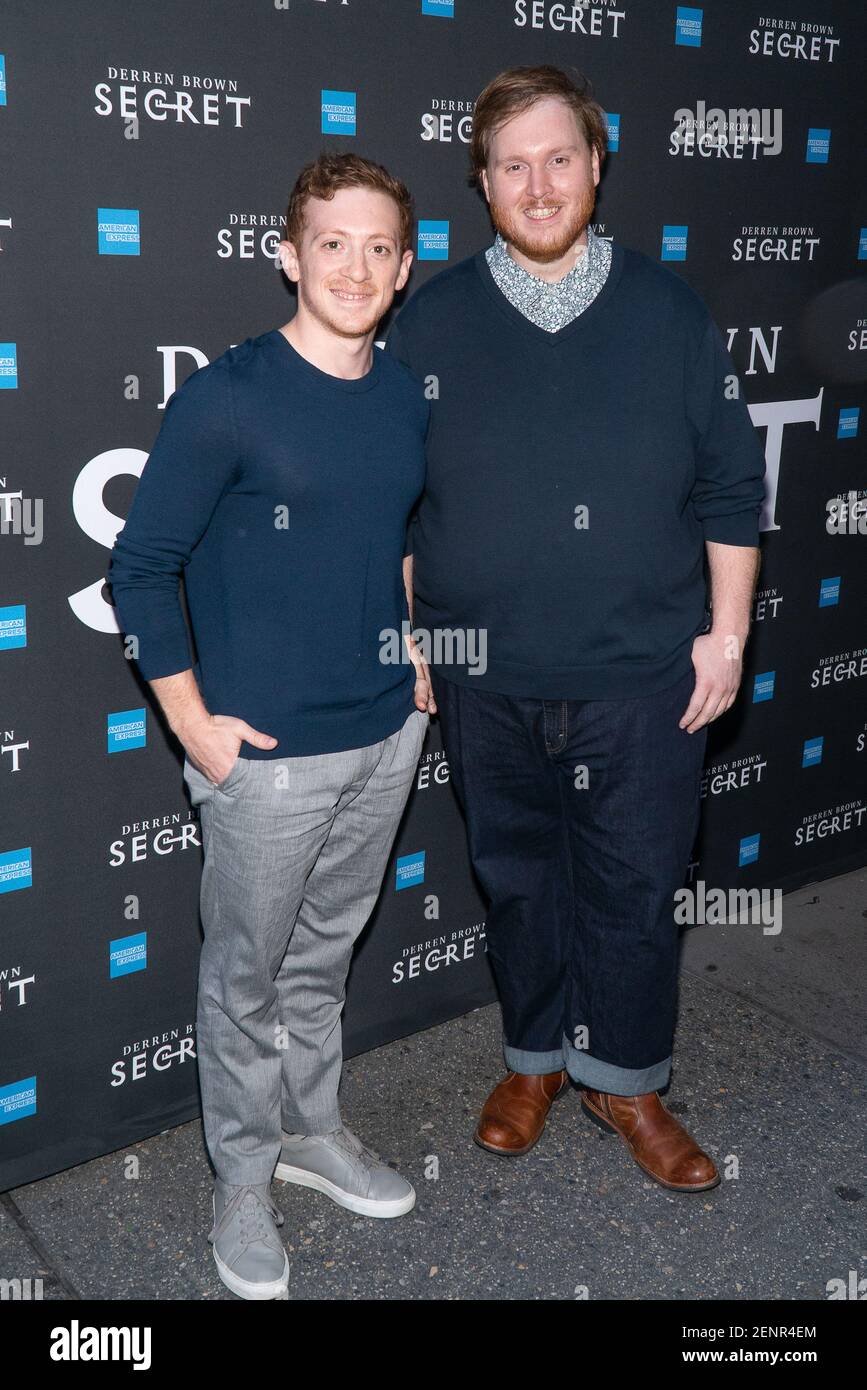Ethan Slater and Danny Skinner attend the Opening Night of Derren Brown ...