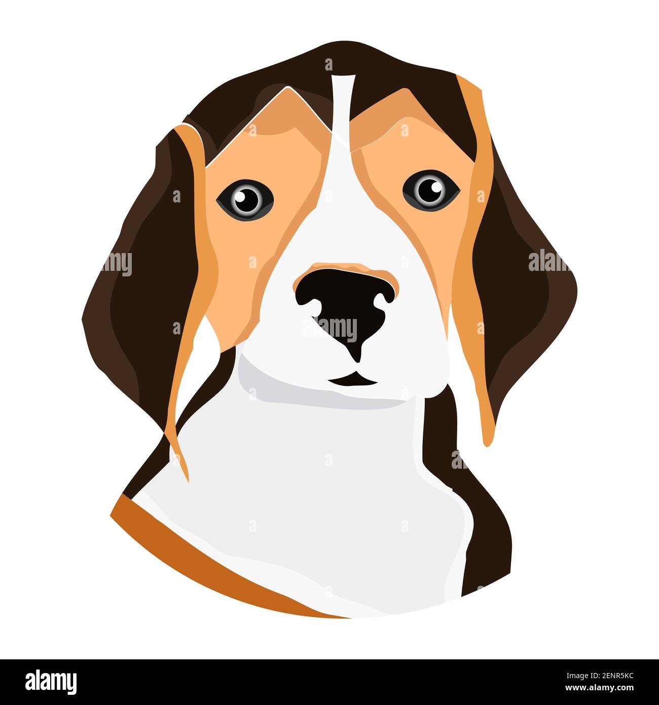 Flat vector a pets dog for apps or website Stock Vector
