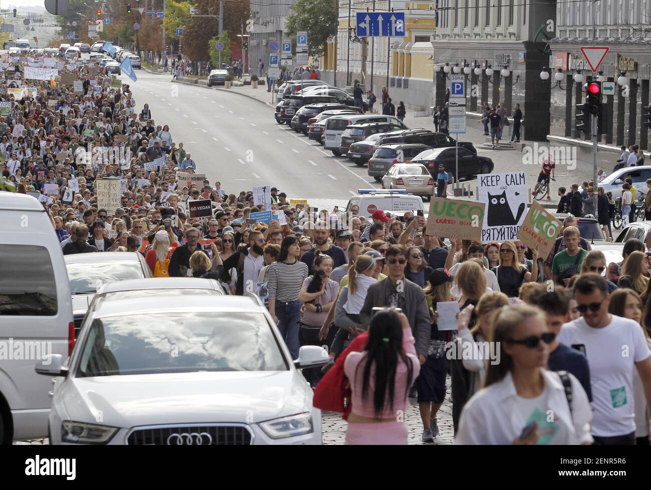 Marchforanimals Participants with placards during the march. 'All-Ukrainian March For ...