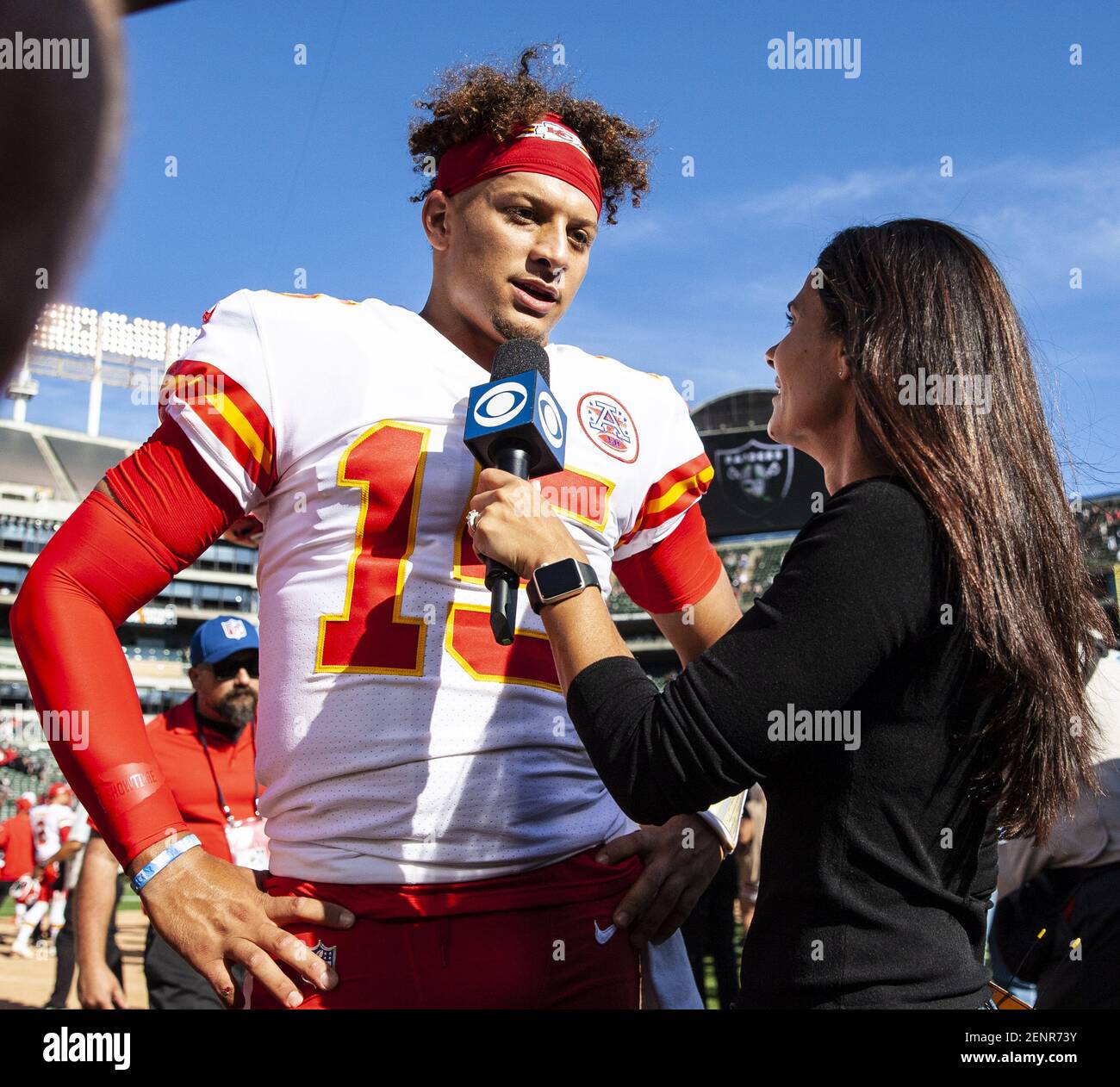 Las Vegas Raiders vs. Kansas City Chiefs. Fans support on NFL Game.  Silhouette of supporters, big screen with two rivals in background Stock  Photo - Alamy