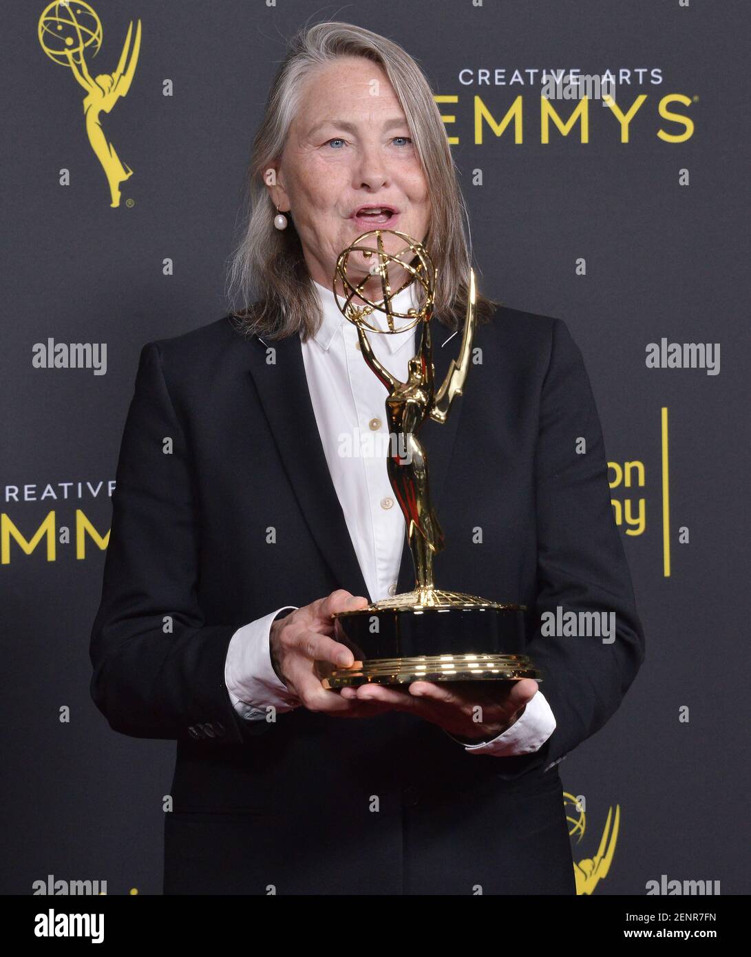 Cherry Jones wins for Outstanding Guest Actress In A Drama Series for 'The Handmaid's Tale' at