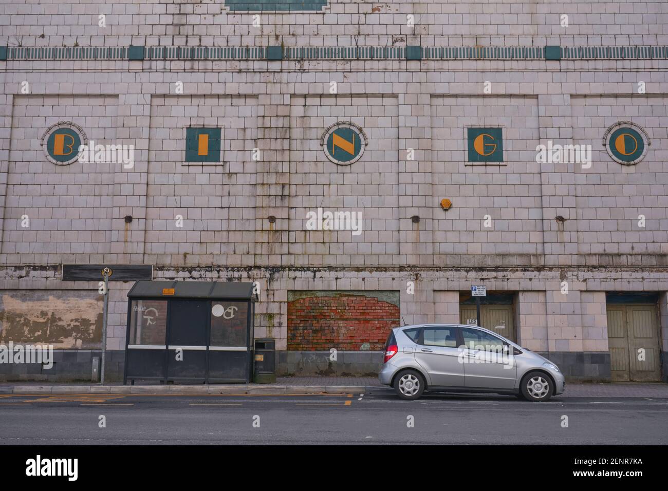 Abandoned old bingo hall in the North of England Stock Photo