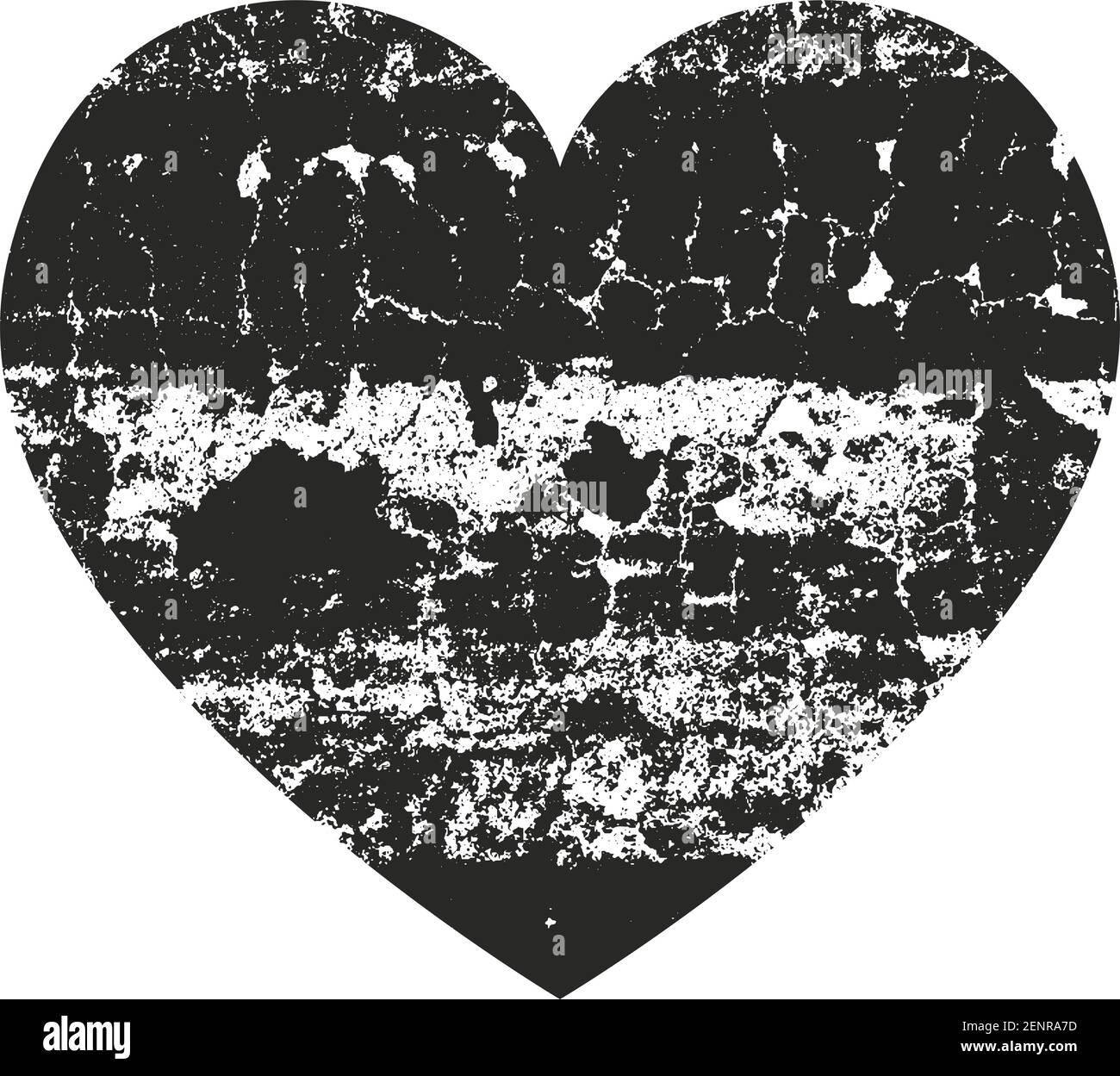 Isolated distress grunge heart with concrete texture. Element for ...