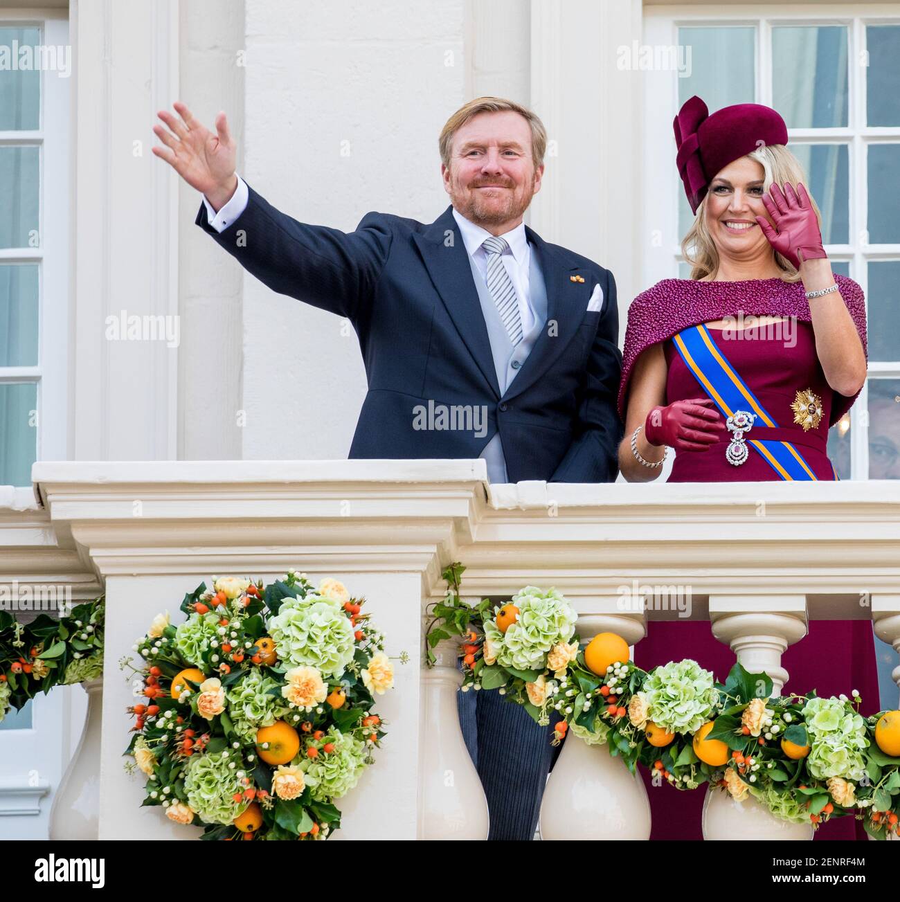 King Willem-Alexander and Queen Maxima of the Netherlands wave to ...