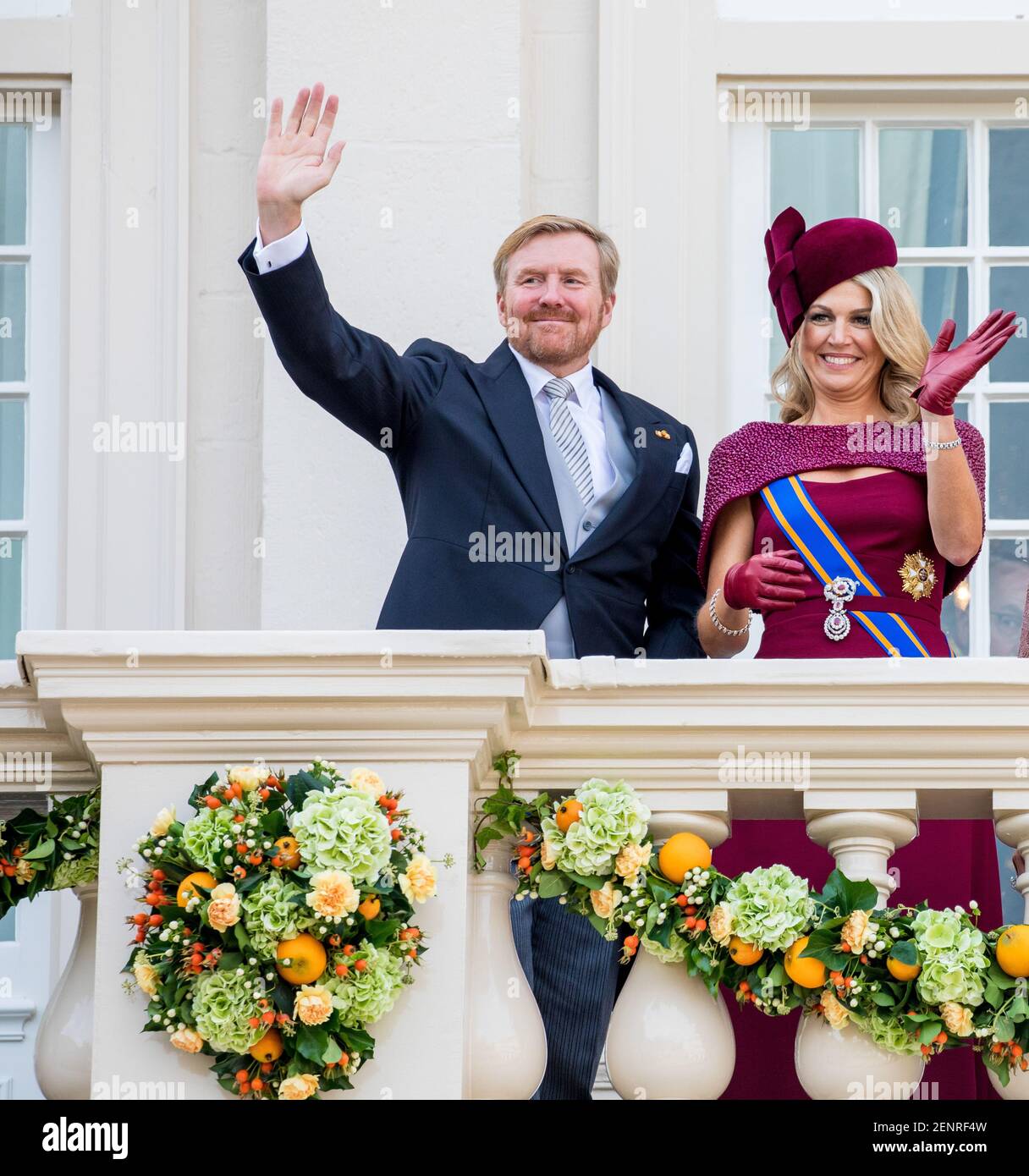 King Willem-Alexander and Queen Maxima of the Netherlands wave to ...