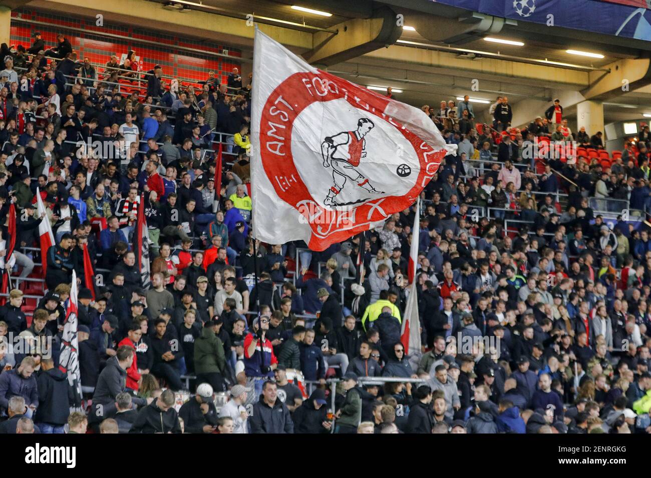 AMSTERDAM, 17-09-2019 JohanCruyff Arena , Champions League Football season  2019 / 2020 . F-side with Ajaxfans during the match Ajax - Lille. (Photo by  Pro Shots/Sipa USA Stock Photo - Alamy