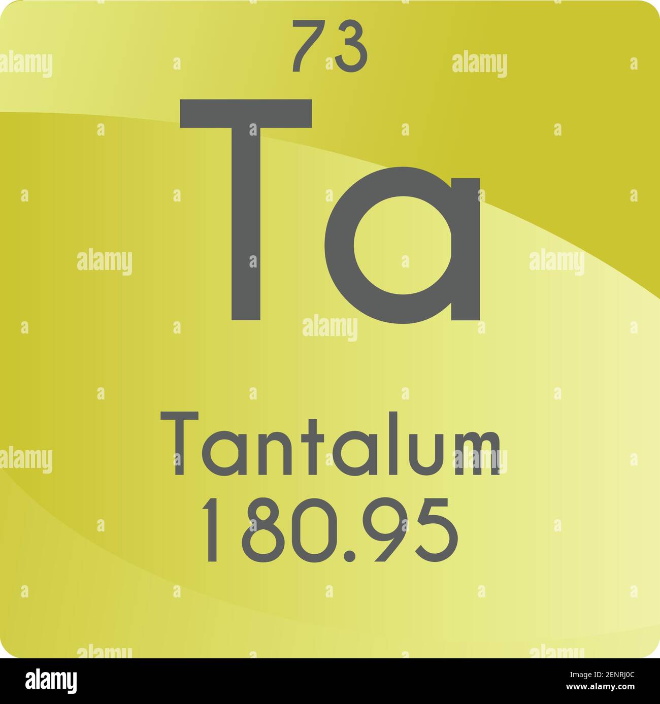 Ta Tantalum Transition metal Chemical Element vector illustration