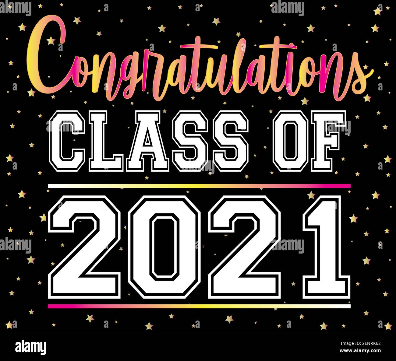Senior Class of 2021 Stock Photo