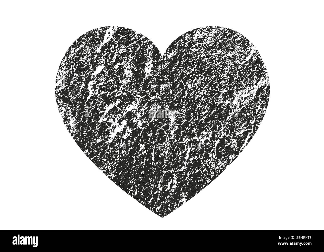 Isolated distress grunge heart with concrete texture. Element for ...