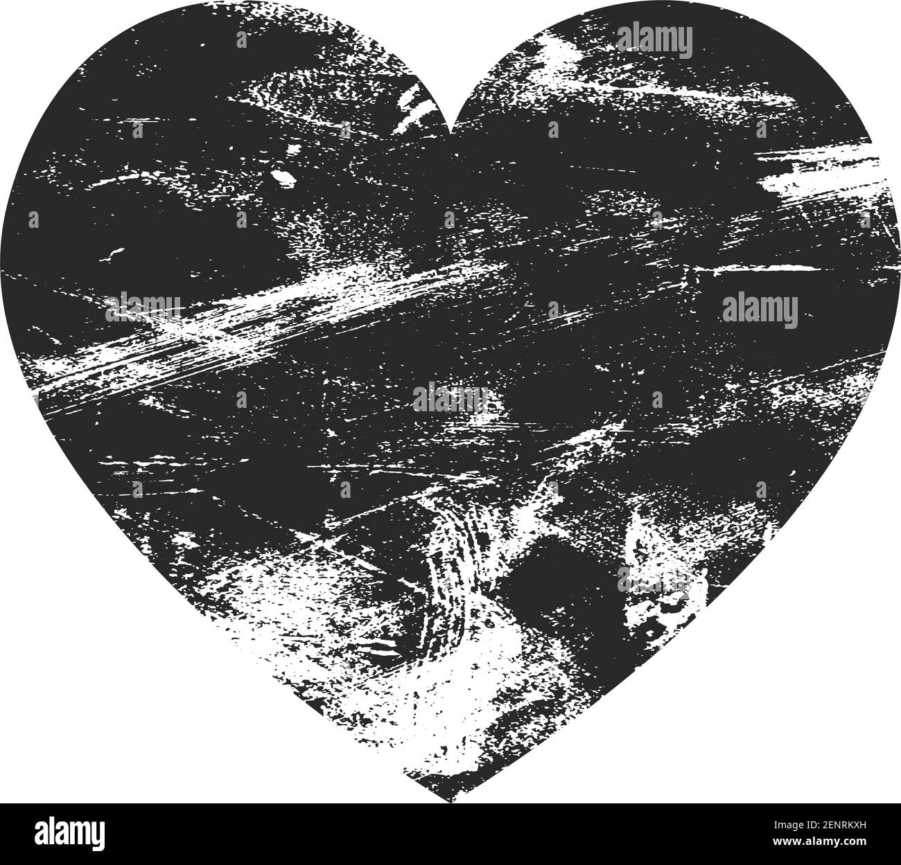 Isolated distress grunge heart with concrete texture. Element for ...