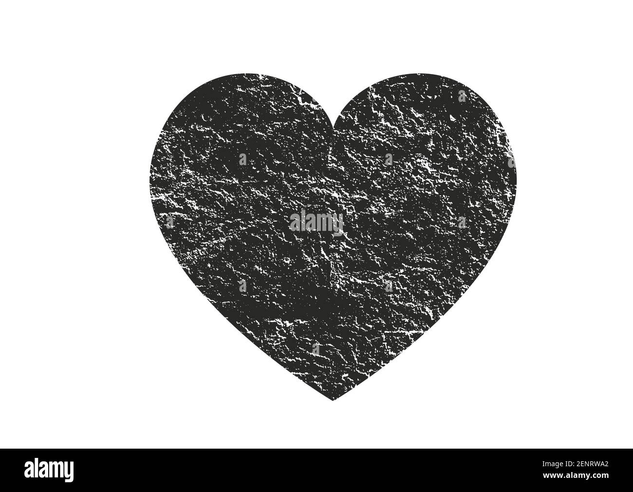 Isolated distress grunge heart with concrete texture. Element for ...