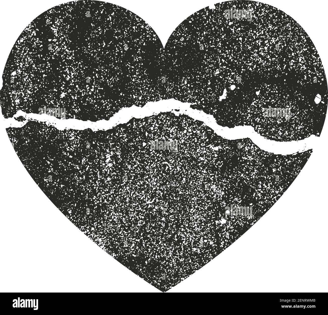 Isolated distress grunge heart with concrete texture. Element for ...