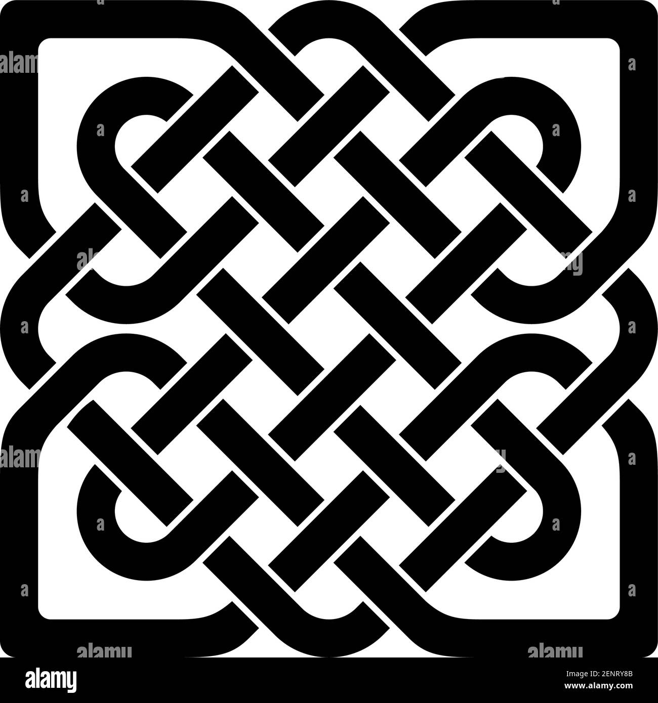 Simple Celtic knot in black as vector on a isolated white background.  Abstract illustration of an celtic symbol Stock Vector Image & Art - Alamy