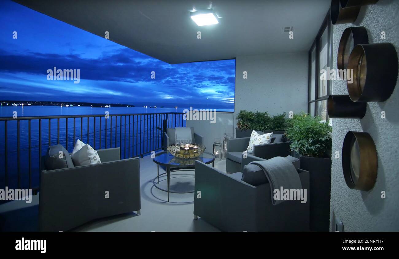 Luxurious Decorative Balcony Terrace With Natural View Outside Of ...