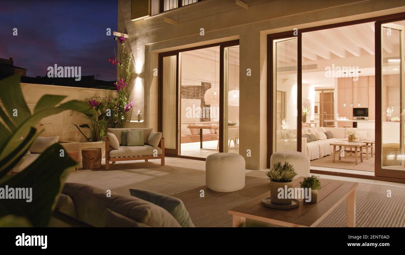 Luxurious Decorative Balcony Terrace With Natural View Outside Of ...