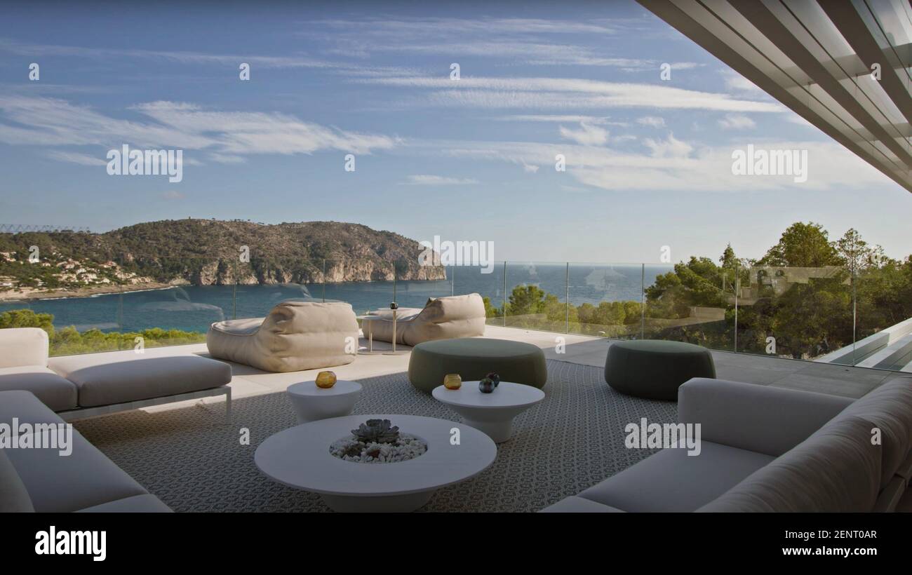 Luxurious Decorative Balcony Terrace With Natural View Outside Of ...