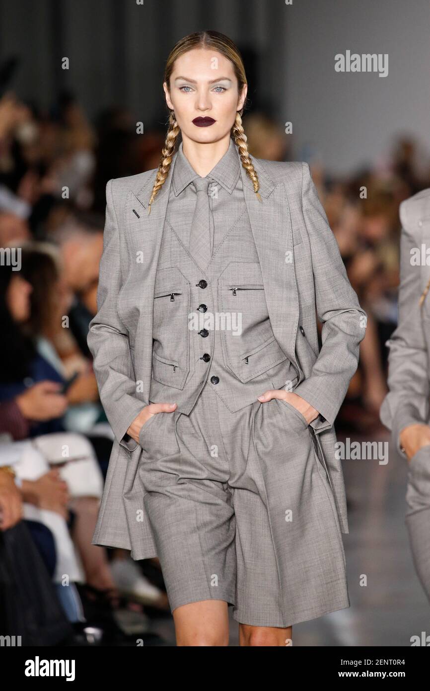 Model Candice Swanepoel walking on the runway Max Mara Fashion Show during  Milan Fashion Week Womenswear