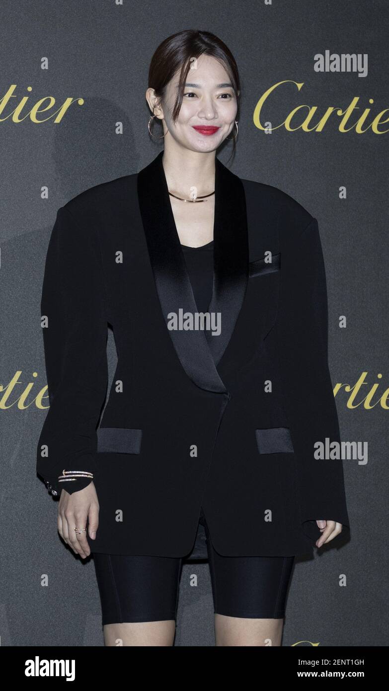 South Korean actress Shin Min-a, attend a photocall for the jewelry ...