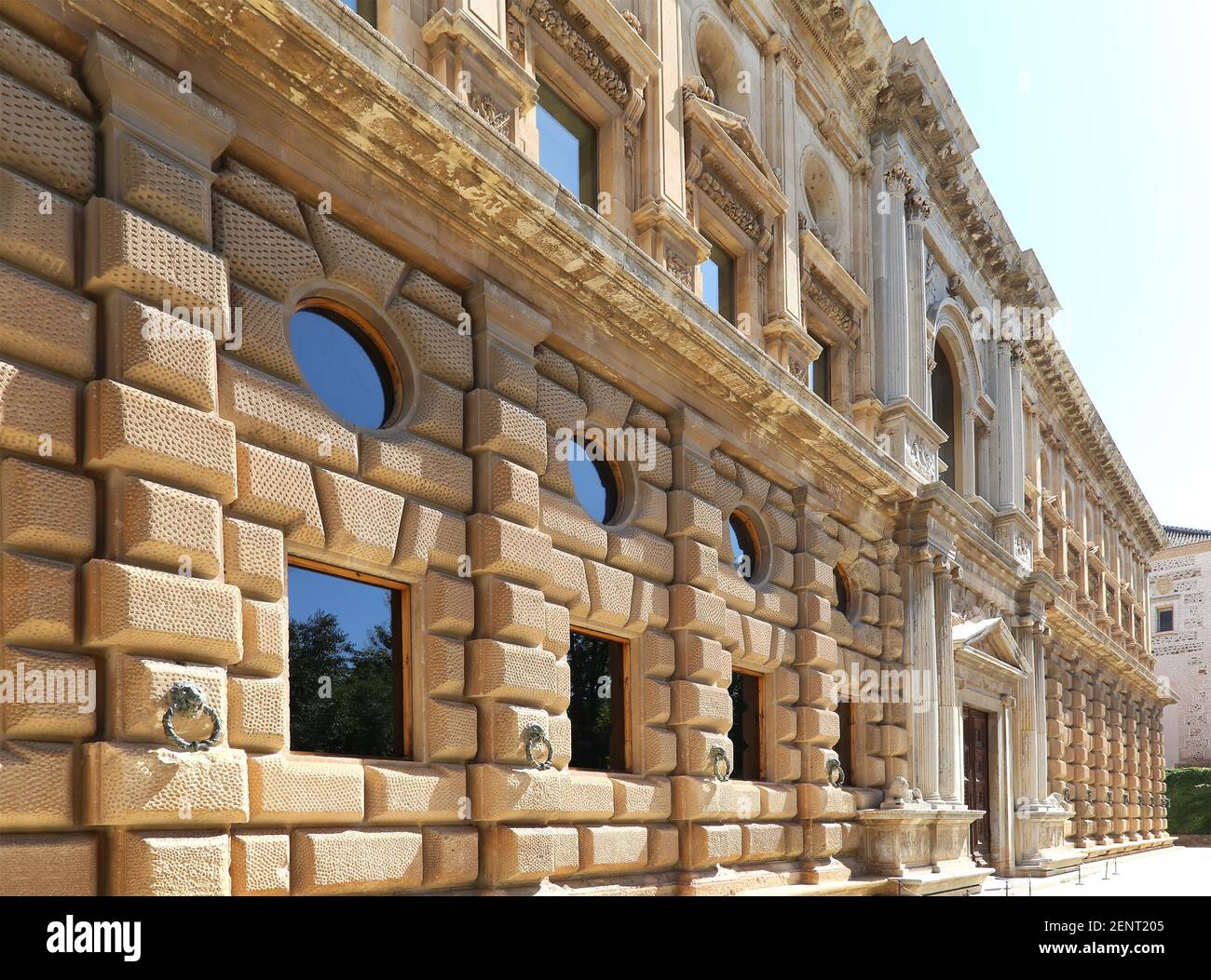 Renaissance palace of Carlos V, Alhambra, Granada, Spain Stock Photo
