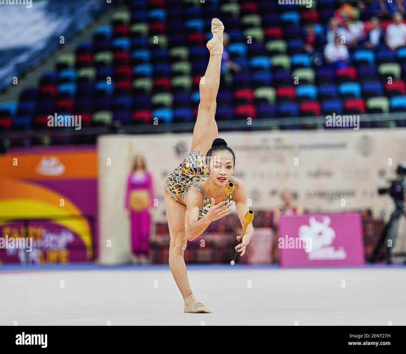 September 19, 2019: Lingyun Wang of China during the 37th Rhythmic ...