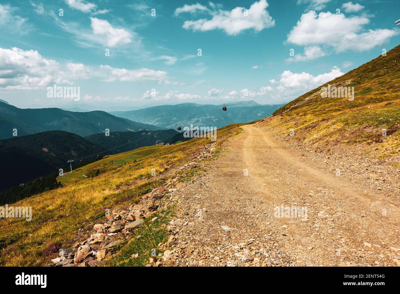 Hiking trail in the Dolomites, Italy Stock Photo - Alamy