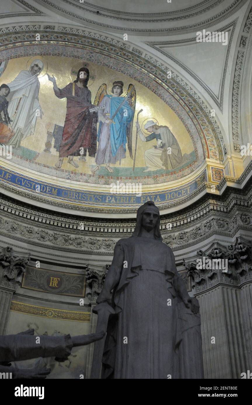 La Convention Nationale sculpture by Francois Léon Sicard in the Panthéon, Paris, Île-de-France, France Stock Photo